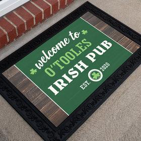 Personalized 18" x 30" Doormat St. Patrick's Day Irish Pub