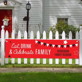 Personalized Family Reunion Banner - Eat, Drink, & Celebrate