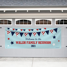 Personalized Family Reunion Garage Banner - Patriotic Family
