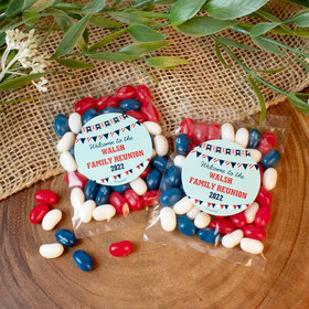 Personalized Patriotic Family Reunion Candy Bags with Jelly Belly Jelly Beans