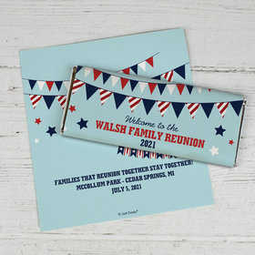 Family Reunion Personalized Chocolate Bar Wrappers Patriotic Family