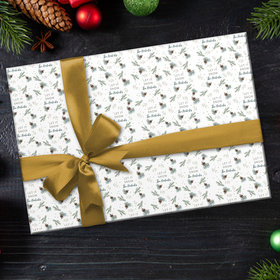 Personalized Let It Snow Christmas Wrapping Paper