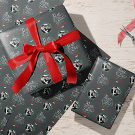 Personalized Peace on Earth Photo Christmas Wrapping Paper