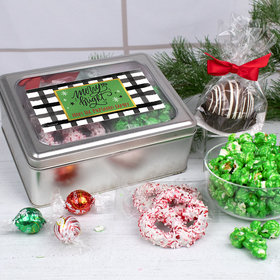 Personalized Christmas Cheer Holiday Treat Tin