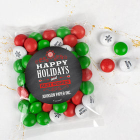 Personalized Christmas Happy Holidays Candy Bag with JC Chocolate Minis