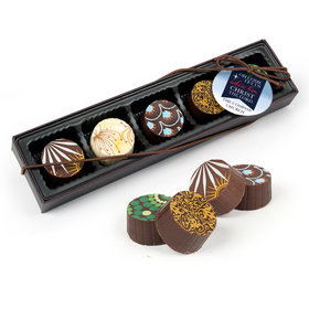 Personalized Christmas Oh Come Let Us Adore Him Gourmet Belgian Chocolate Truffle Gift Box (5 Truffles)