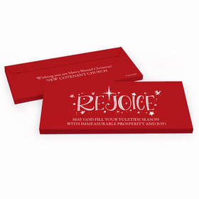 Deluxe Personalized Christmas Rejoice Candy Bar Cover