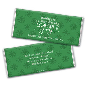 Personalized Comfort and Joy Chocolate Bar & Wrapper