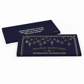 Deluxe Personalized Christmas Deco in Blue and Gold Candy Bar Cover