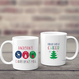Personalized Christmas Cheer 11oz Mug Empty