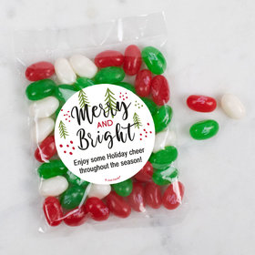 Personalized Merry and Bright Candy Bag with Jelly Belly Jelly Beans