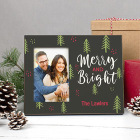 Personalized Christmas Merry and Bright Picture Frame