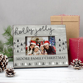 Personalized Christmas Holly Jolly Picture Frame