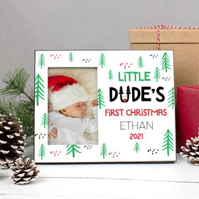 Personalized Little Dude's First Christmas Picture Frame
