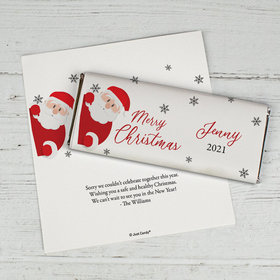 Personalized Christmas Santa Chocolate Bar Wrappers Only