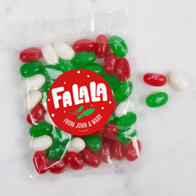 Personalized Christmas Falala Candy Bags with Jelly Belly Jelly Beans