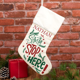 Personalized Stocking Santa Stop Here