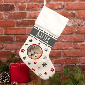 Personalized Stocking Dog Photo