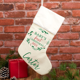 Personalized Stocking Babies First Xmas