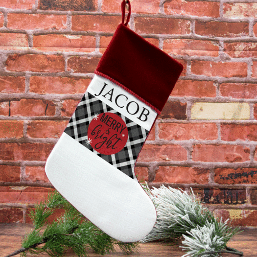 Personalized Stocking Merry and Bright