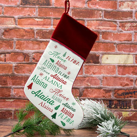 Personalized Stocking Repeating Name