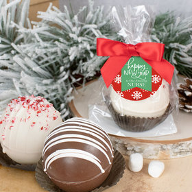 Personalized New Years Hot Chocolate Bomb - Snowflakes