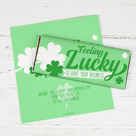 Personalized St. Patrick's Day Feeling Lucky Chocolate Bar Wrapper Only