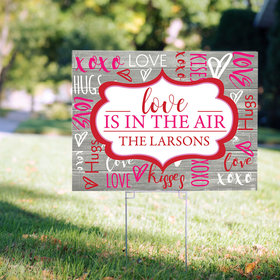 Personalized Valentine's Day Yard Sign - Love is in the Air