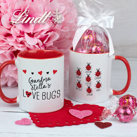 Personalized Seven Love Bugs 11oz Mug with Lindt Truffles