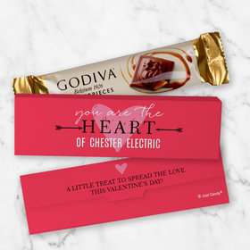 Personalized Valentine's Day You are the Heart Godiva Mini Masterpiece Chocolate Bar in Gift Box