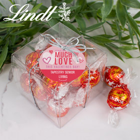 Personalized Valentine's Day Sending You Much Love Lindor Truffles by Lindt Cube Gift