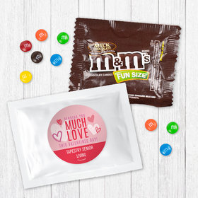 Personalized Valentine's Day Sending You Much Love Milk Chocolate M&Ms