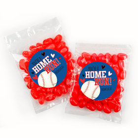 Personalized Valentine's Day Candy Bag with Jelly Belly Jelly Beans You're A Home Run