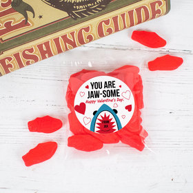 Personalized Valentine's Day Candy Bag with Swedish Fish You are Jaw-some