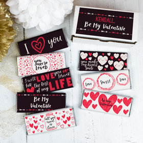 Valentine's Day Black Candy Hershey's Chocolate Bars Gift Box (8 Pack)