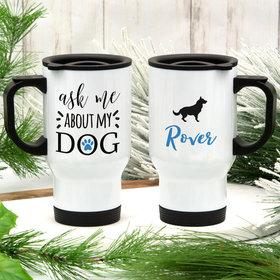 Personalized About My Dog (Mutt) Stainless Steel Travel Mug (14oz)