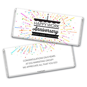 Personalized Work Anniversary Chocolate Bar & Wrapper