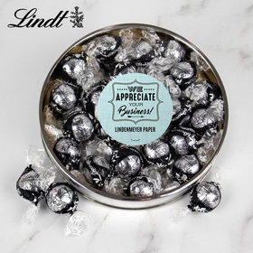 Personalized We Appreciate Your Business! Gift Tin - Lindor Truffles by Lindt