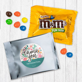 Personalized Thank You Spring Floral Peanut M&Ms