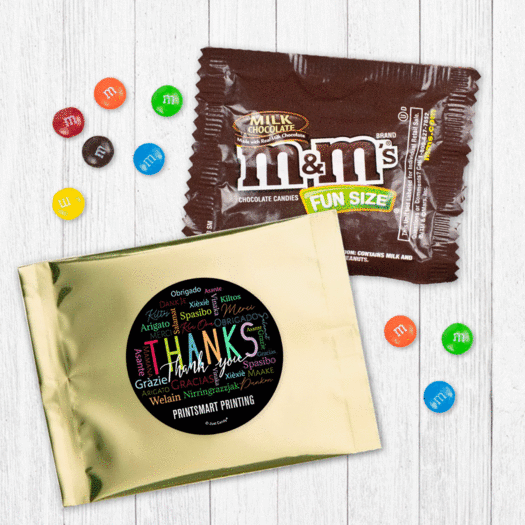 Personalized Business Thanks Languages Milk Chocolate M&Ms