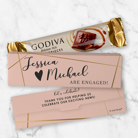 Personalized Godiva Chocolate Box Celebrate Engagement Candy Bars