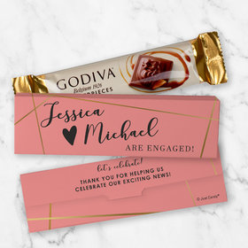 Personalized Godiva Chocolate Box Celebrate Engagement Candy Bars