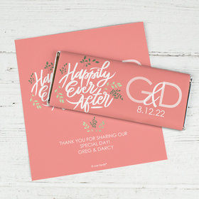 Personalized Happily Ever After Wedding Chocolate Bar Wrappers