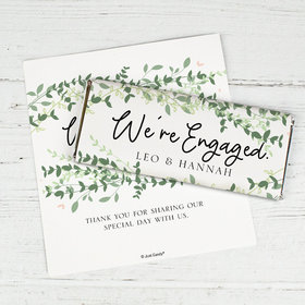 Personalized We're Engaged Wedding Chocolate Bar Wrappers