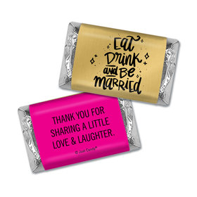 Personalized Eat-Drink-Married Wedding Favors Mini Wrappers
