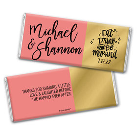 Personalized Wedding Eat-Drink-Married Chocolate Bar