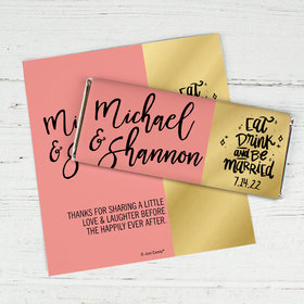 Personalized Eat-Drink-Married Wedding Chocolate Bar Wrappers