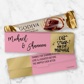 Personalized Godiva Chocolate Box Eat Drink Married Candy Bars
