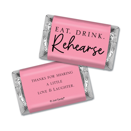 Personalized Eat-Drink-Rehearse Wedding Hershey's Miniatures