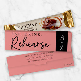 Personalized Godiva Chocolate Box Eat Drink Rehearse Candy Bars